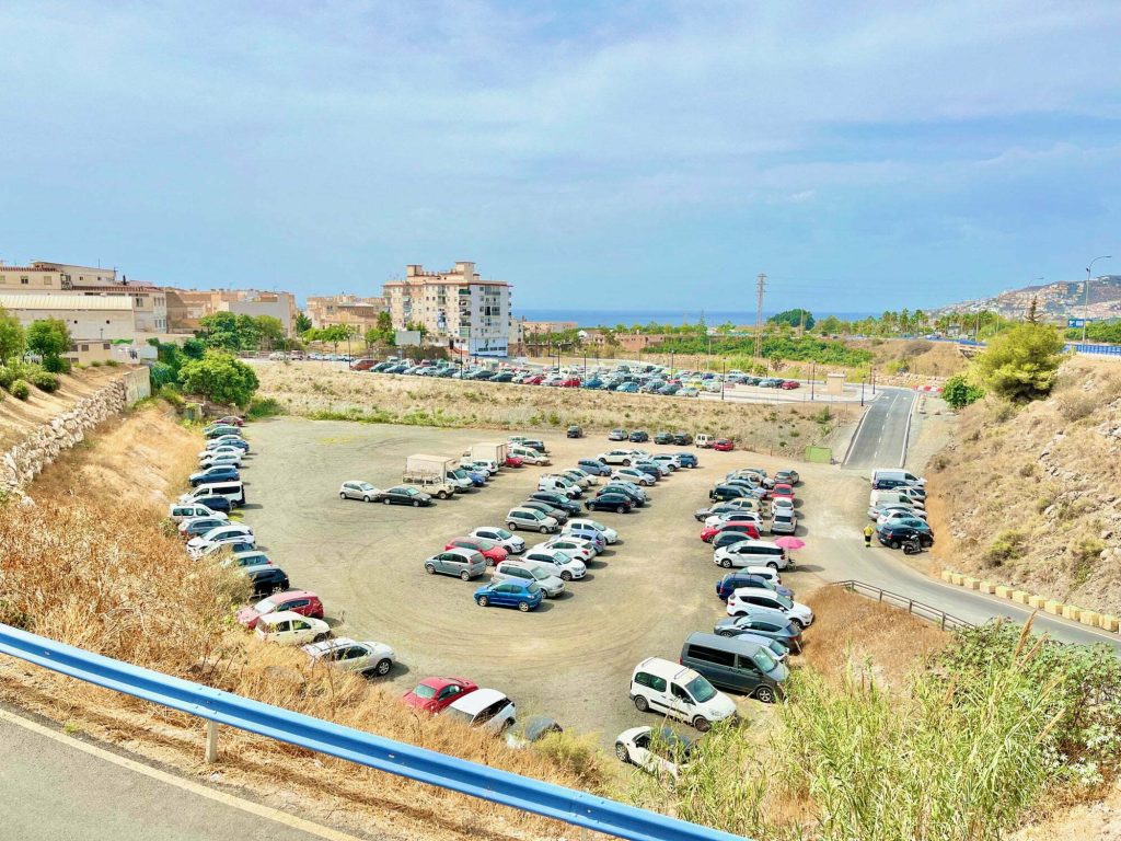Nerja public car park by the river
